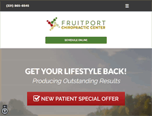 Tablet Screenshot of fruitportchiropractic.com